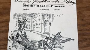 Moltke-Harden-Trial 1907 Postcard